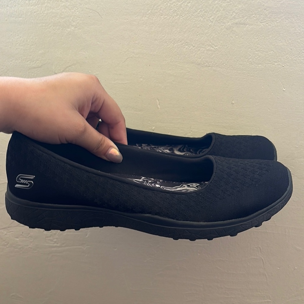 Skechers Women's Black Slip-On Flats